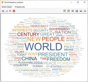 QDA Miner - Word frequency analysis